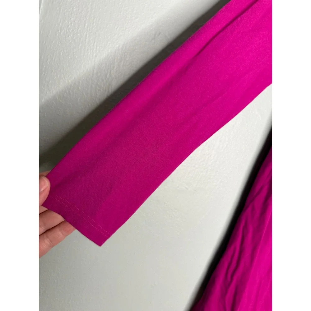 Eileen Fisher fushia pink long sleeve tunic dress